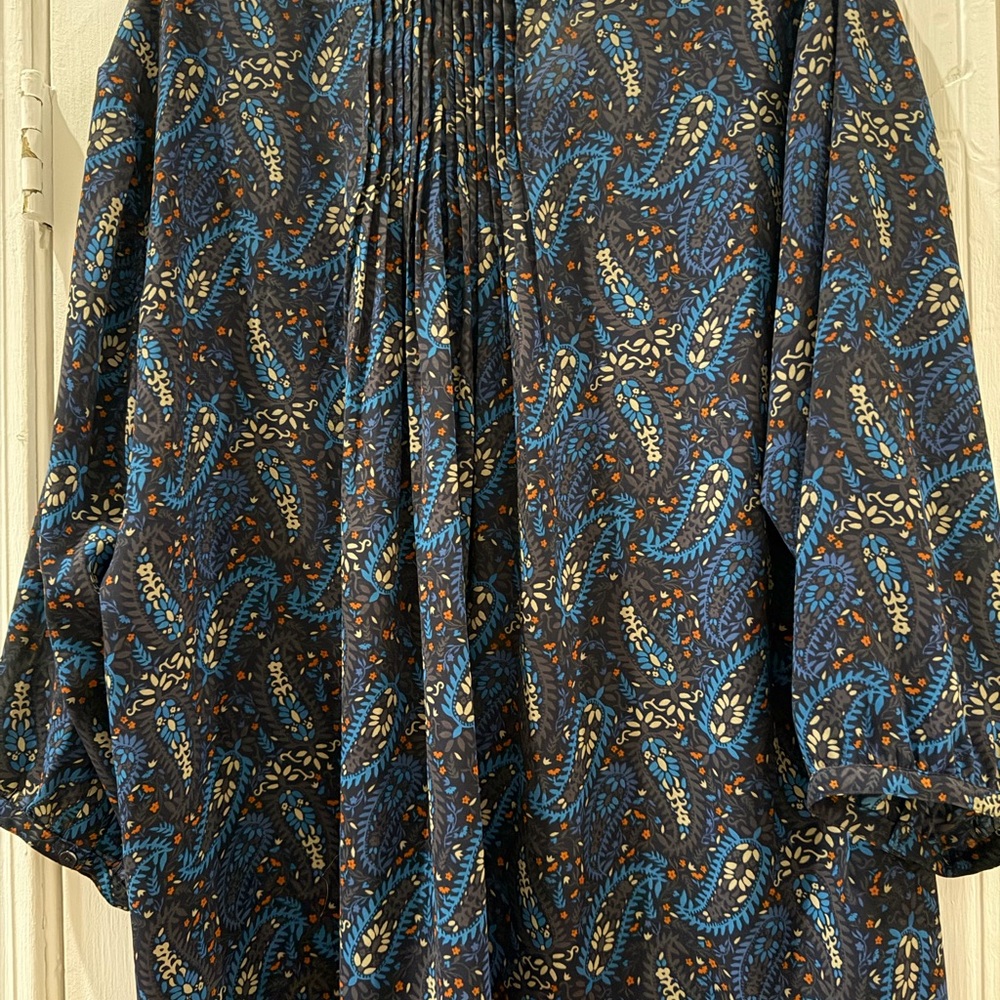 NYDJ Navy Paisley Blouse - Picture 3 of 3